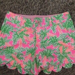 Size 0 Lilly Pulitzer Buttercup Shorts Nibbles Carrots Rare!